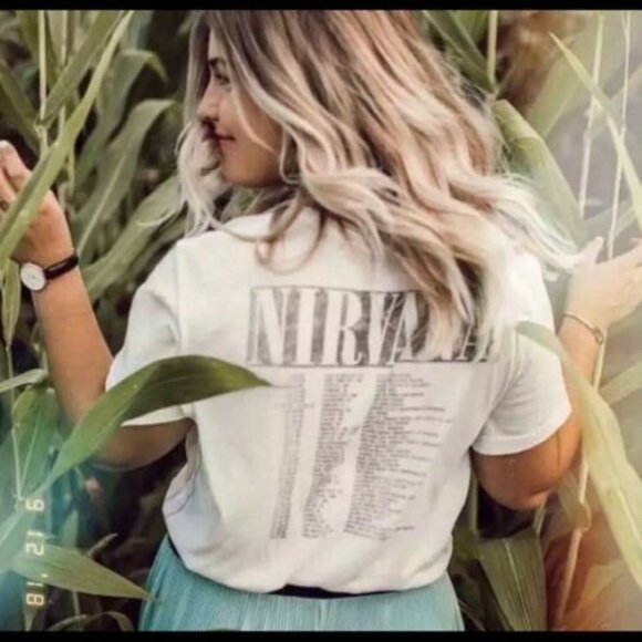 Nirvana Band Tour Vintage Graphic T-Shirt Tee - Picture 4 of 5
